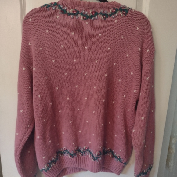 Vintage 90's Embroidered Grandma Sweater Size Medium - Picture 4 of 7